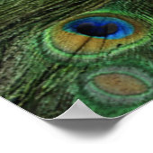 エメラルドグリーン金ゴールド孔雀パーティーイベントポスター ポスター (角)