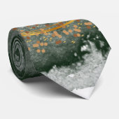 エメラルドグリーン金ゴールド幾何結婚図形 ネクタイ (ロール)