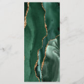 エメラルドグリーン金ゴールド結婚ラストのメニュー メニュー (裏面)