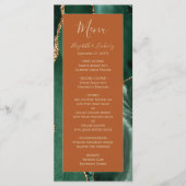 エメラルドグリーン金ゴールド結婚ラストのメニュー メニュー (正面)