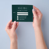 エメラルドグリーン銀杏結婚予算の回答 チラシ (手)