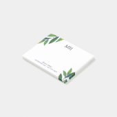 エメラルドグリーン離れズモノグラム ポストイット (アングル)