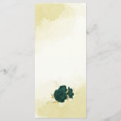 エメラルドグリーン離れ花金ゴールド結婚ズ メニュー (裏面)