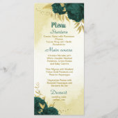 エメラルドグリーン離れ花金ゴールド結婚ズ メニュー (正面)