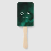 エメラルドグリーン順序イベント結婚式 プログラム ハンドファン (裏面)