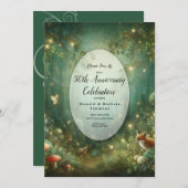 エメラルドグリーン魅惑の森 招待状 (正面/裏面)