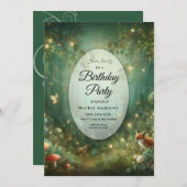 エメラルドグリーン魅惑の森 招待状 (正面/裏面)