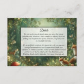 エメラルドグリーン魅惑結婚森の エンクロージャーカード (正面)