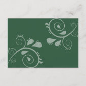 エメラルドグリーン魅惑結婚森の エンクロージャーカード (裏面)