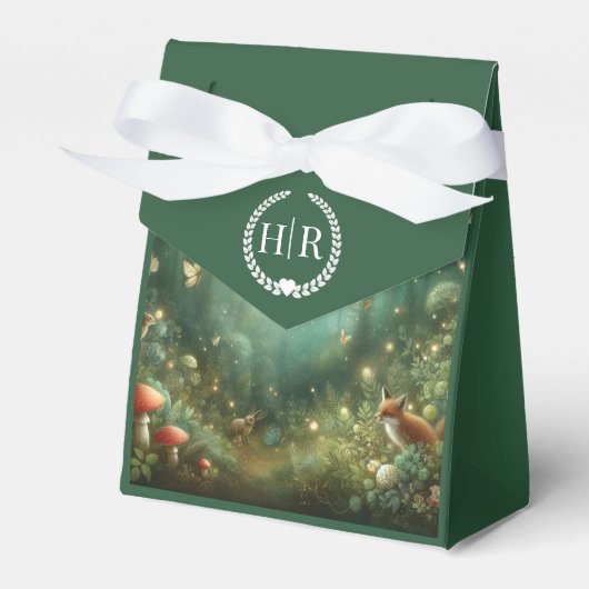 エメラルドグリーン魅惑結婚森の フェイバーボックス (正面サイド)