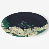 エメラルドグリーン20周年記念バラプリント紙pl ペーパープレート (アングル)