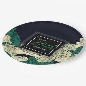 エメラルドグリーン20周年記念バラプリント紙pl ペーパープレート (アングル)