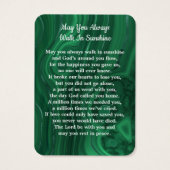 エメラルドグリーン3写真追悼式祈りの言葉カード (裏面)