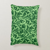 エメラルドグリーン、ウィリアム・モリス・ティスル・ダマスク アクセントクッション (裏面(縦))