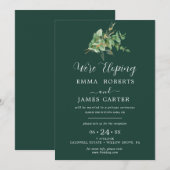 エメラルドグリーン | ウェディングレセプション招待状 招待状 (正面/裏面)