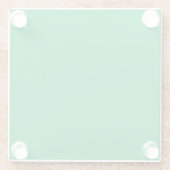 エメラルドグリーン ガラスコースター (裏面)