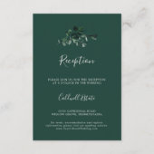 エメラルドグリーン | グリーンウェディングレセプション エンクロージャーカード (正面)