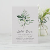 エメラルドグリーン |グレーブライダルシャワー 招待状 (スタンド正面)