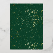 エメラルドグリーン&ゴールドフォイル30th誕生日招待状 箔招待状 (裏面)