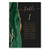 エメラルドグリーン ゴールド アゲート ラスト ウェディング テーブルナンバー (裏面)