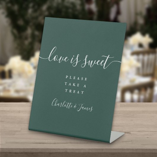 エメラルドグリーン サイン スクリプト Love Is Sweet 席札