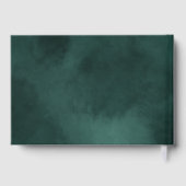 エメラルドグリーン&フェイク金ゴールドタロットシレ結婚ンツ ゲストブック (裏面)