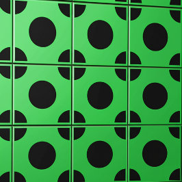 エメラルドグリーン&ブラックウォールデコール | スクエアミニマル タイル