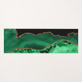 エメラルドグリーン、メタリック金ゴールド瑪瑙 ヨガマット (正面(横))