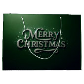 エメラルドグリーン「メリークリスマス」抱き枕 ラージペーパーバッグ (裏面)