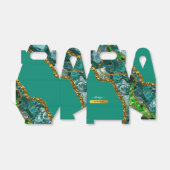 エメラルドグリーン&金ゴールドアゲートゲードグリッター フェイバーボックス (折り畳みなし)