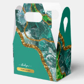 エメラルドグリーン&金ゴールドアゲートゲードグリッター フェイバーボックス (オープン)