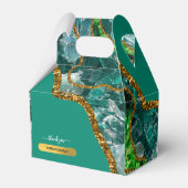 エメラルドグリーン&金ゴールドアゲートゲードグリッター フェイバーボックス (正面サイド)