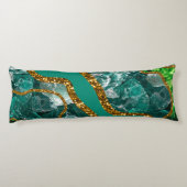 エメラルドグリーン&金ゴールドアゲートゲードグリッター ボディピロー (裏面)