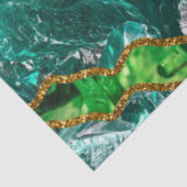 エメラルドグリーン&金ゴールドアゲートゲードグリッター 薄葉紙 (詳細)