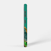 エメラルドグリーン&金ゴールドアゲードモノグラム SAMSUNG GALAXYケース (右側面)