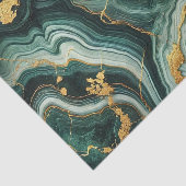 エメラルドグリーン&金ゴールドマーブルルックグラーム結婚ズ 薄葉紙 (詳細)