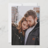 エメラルドグリーン&金ゴールドモダンミニマル結婚リスト 招待状 (裏面)