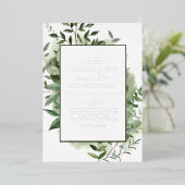 エメラルドグリーン | 銀箔オールインワン結婚ズ 箔招待状 (立ち正面)