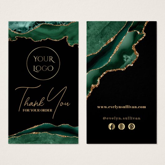 エメラルドグリーンagateパッケージの挿入 (正面&裏面)