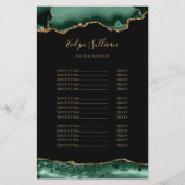 エメラルドグリーンagate価格表フライヤー チラシ (正面)