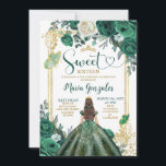エメラルドグリーンSweet sixteen金ゴールドクラウン誕生日 招待状<br><div class="desc">エメラルドグリーンSweet sixteen金ゴールドクラウン誕生日招待状Mis Quince Anos,  16誕生日.</div>