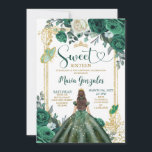 エメラルドグリーンSweet sixteen金ゴールドクラウン誕生日 招待状<br><div class="desc">エメラルドグリーンSweet sixteen金ゴールドクラウン誕生日招待状Mis Quince Anos,  16誕生日.</div>