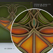 エメラルドグレースアールヌーボー タイル