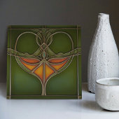 エメラルドグレースアールヌーボー タイル