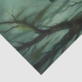 エメラルドグローと満月を持つゴシック様式の沼の魔女 薄葉紙 (詳細)