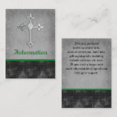 エメラルドケルト十字黒灰色エンクロージャカード エンクロージャーカード (正面/裏面)