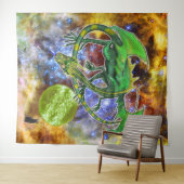 エメラルドコズミックドラゴン タペストリー (インサイチュ(横))