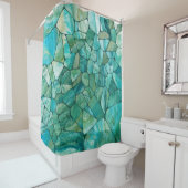 エメラルドコースト大理石セルズ抽象芸術アート シャワーカーテン (インサイチュ)