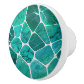 エメラルドコースト大理石モザイクセルズ抽象芸術アート セラミックノブ (右)