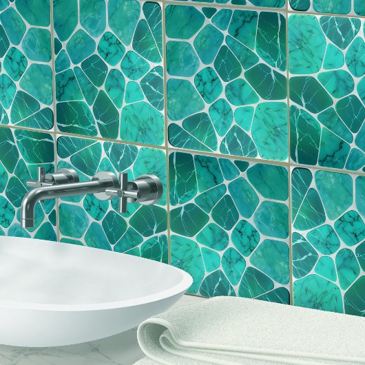 エメラルドコースト大理石モザイクセルズ抽象芸術アート タイル